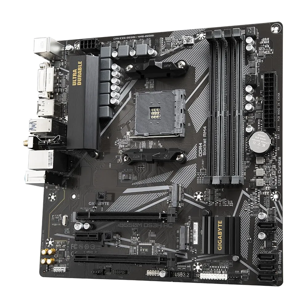Gigabyte B550M DS3H AC DDR4 Motherboard For AMD view 3